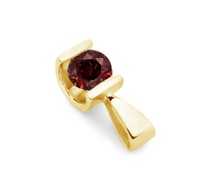 Natural garnet pendant 1/2 ct gold - SevenCarat