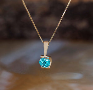 Blue topaz pendant 0.50 carat