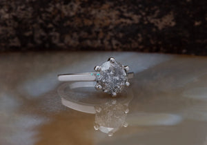 1.5 carat  Gray Diamond Ring