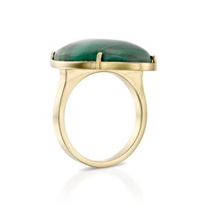 Malachite ring-Malachite ring vintage-Anniversary gift-Statement ring-Boho Ring-Signet ring women-Brass ring-Green Malachite Ring