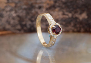 Garnet engagement ring-Garnet ring-Garnet engagement ring vintage- Promise ring-Branch engagement ring-Vintage wedding ring-Anniversary ring-4 prong engagement,Anniversary ring,art deco ring,Branch ring,engagement ring,Garnet Diamond Ring,Garnet ring,halo engagement ring,January birthstone,Promise ring,Red Garnet Ring,Round engagement,Vintage wedding ring,vs,vvs