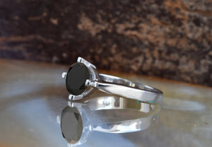 2.12 ct black diamond engagement ring