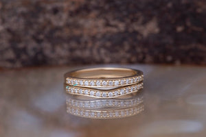 Diamond Eternity Wedding Band-Stacking gold rings- Diamond Band-Anniversary Gift-Minimalist ring-FREE SHIPPING-Anillo de bodas